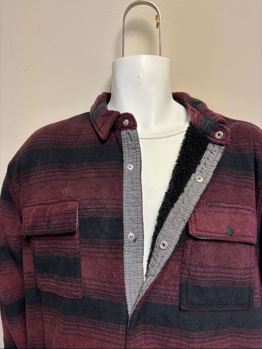 O’NEILLFleece Lined Plaid Shirt Sz XL